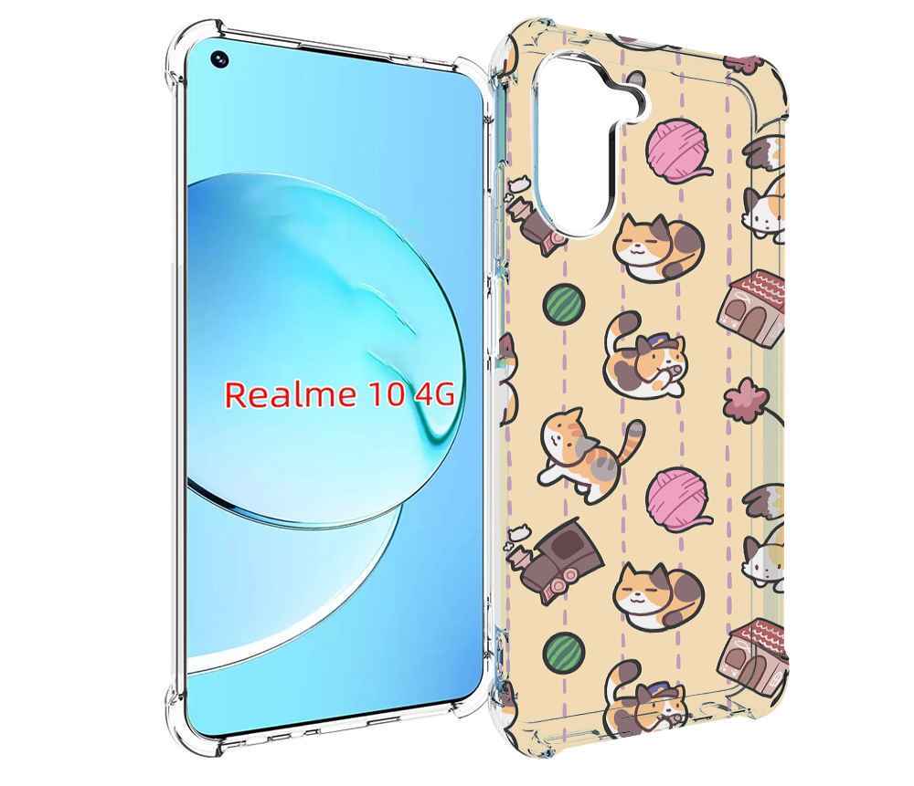 

Чехол MyPads Котики-клубочки для Realme 10, Прозрачный, Tocco