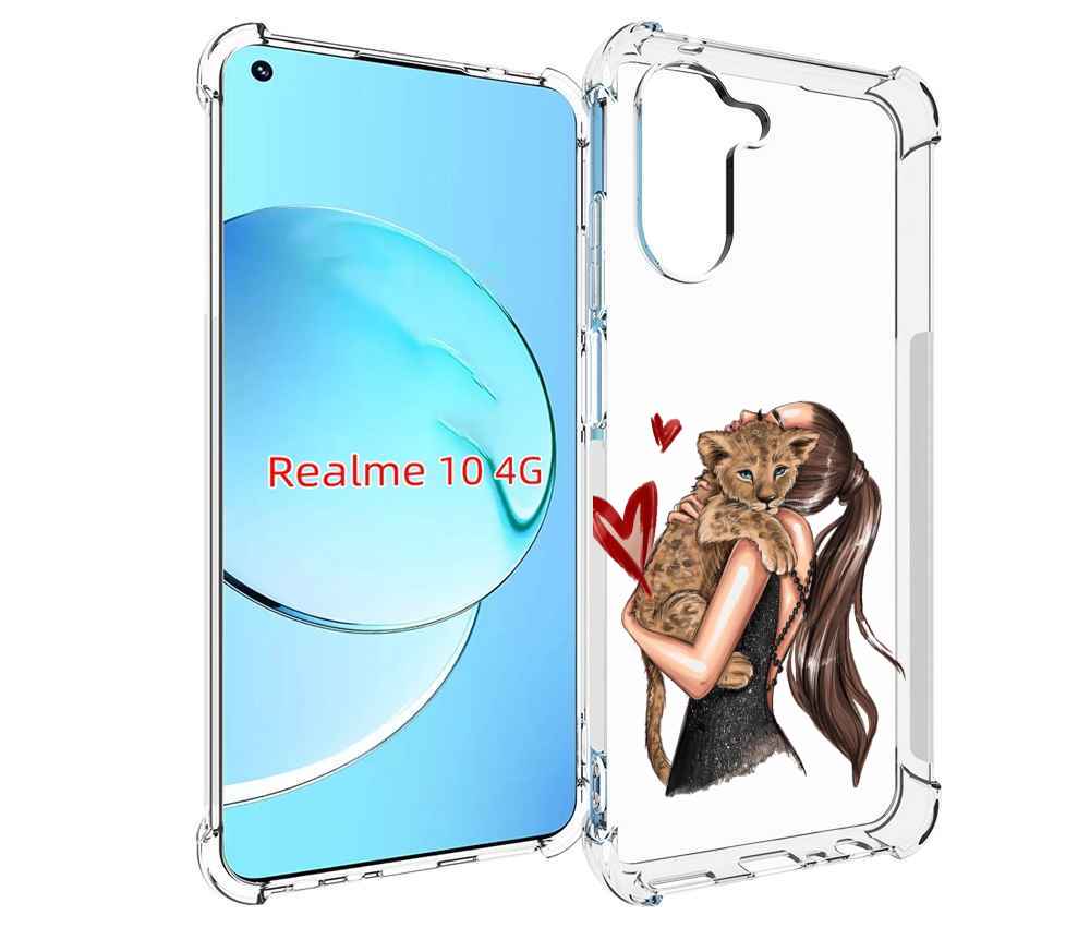 

Чехол MyPads Кошачья-любовь для Realme 10, Прозрачный, Tocco
