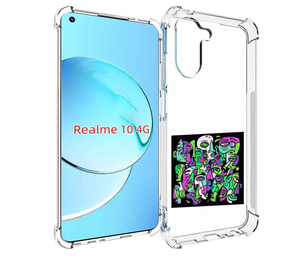 

Чехол MyPads Кривой эфир ATL для Realme 10, Прозрачный, Tocco