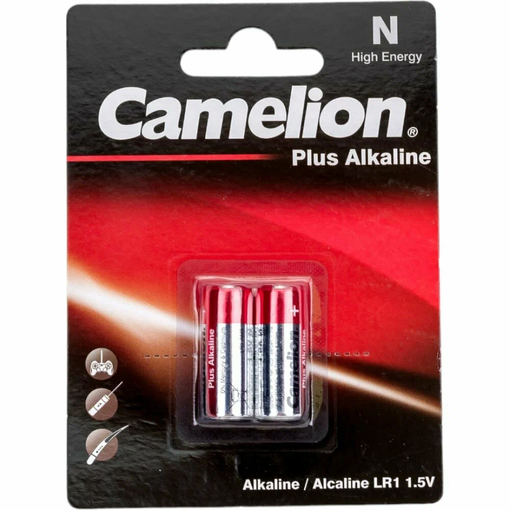 

Батарейка алкалиновая Camelion Plus Alkaline N 1,5V упаковка 2 шт. LR1-BP2