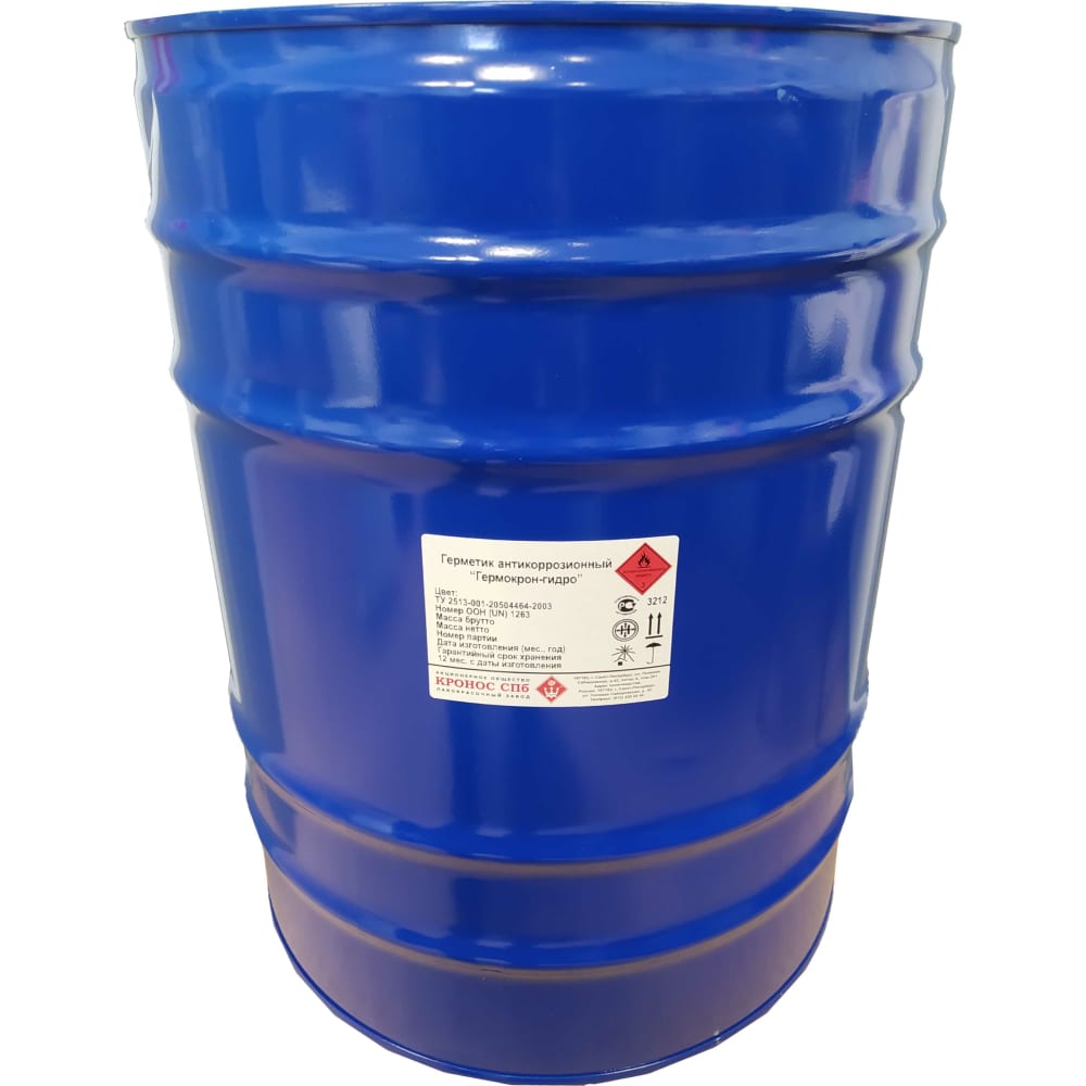 Гермокрон-гидро герметик антикоррозионный черный, барабан 50 кг 4605578000603