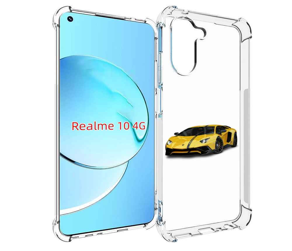 

Чехол MyPads Ламбо мужской для Realme 10, Прозрачный, Tocco