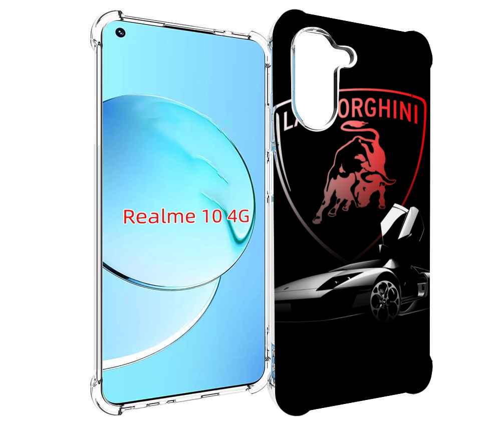 

Чехол MyPads Ламборгини-black мужской для Realme 10, Прозрачный, Tocco