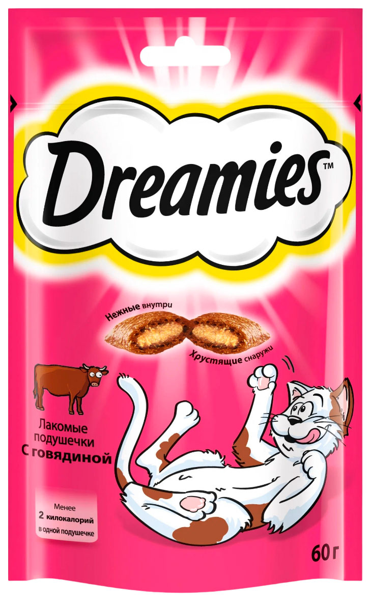 фото Лакомство для кошек dreamies mix говядина 60 г