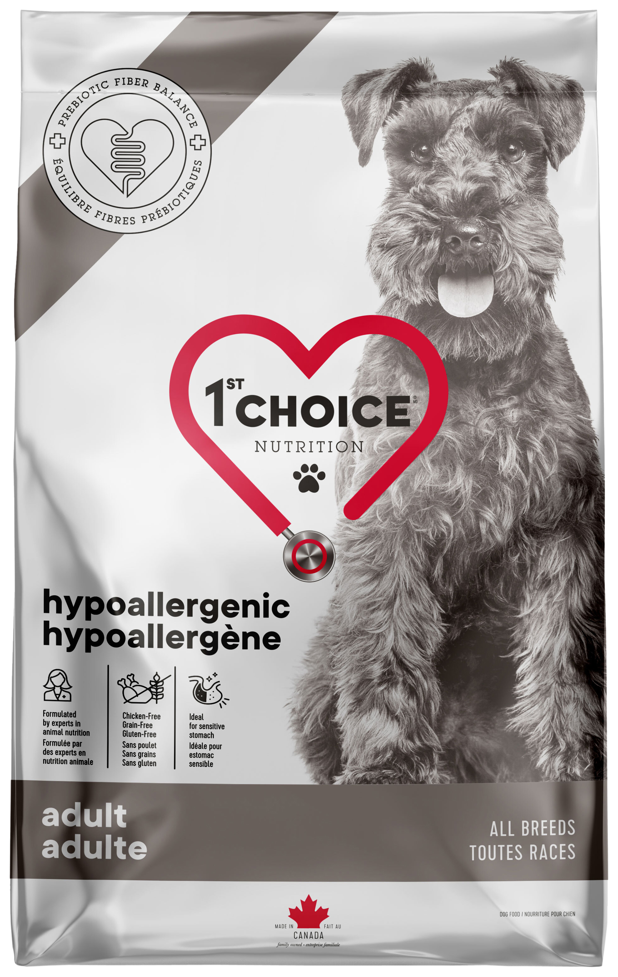 

Сухой корм для собак 1St Choice GF Hypoallergenic с уткой 340 г