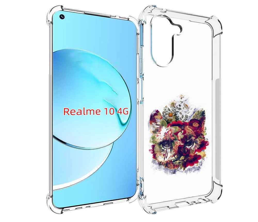 

Чехол MyPads Лиса в цветах-2 для Realme 10, Прозрачный, Tocco