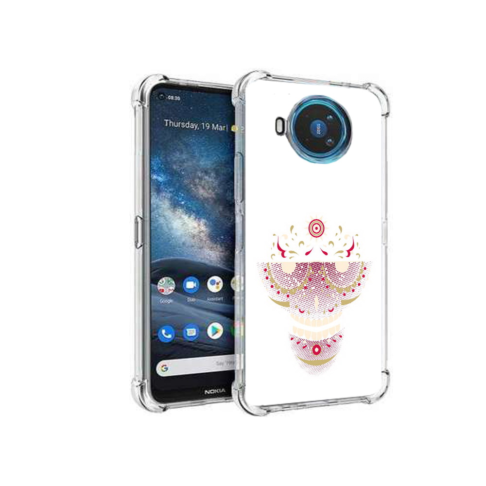 Чехол MyPads Tocco для Nokia X100 карнавальный скелет абстракция (PT227057.109.386)