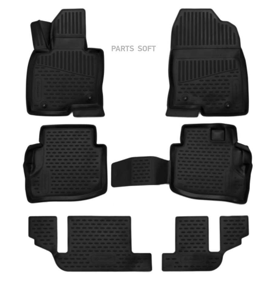 

Коврики 3D в салон MAZDA CX-9, 2017->, кросс., 6 шт. (полиуретан)