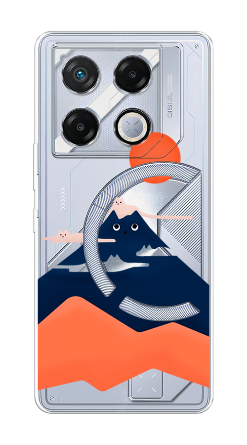 

Чехол на Infinix GT 20 Pro "Кот-гора", Черный;оранжевый, 3106250-1