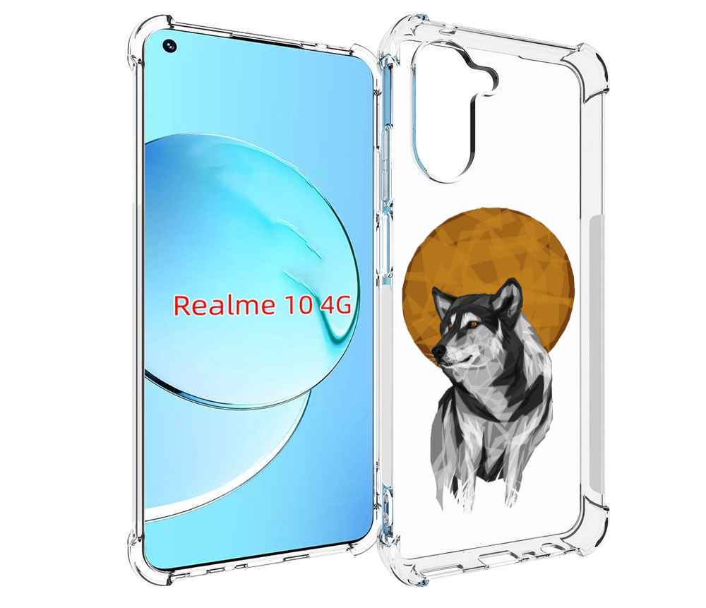 

Чехол MyPads Лунный волк для Realme 10, Прозрачный, Tocco