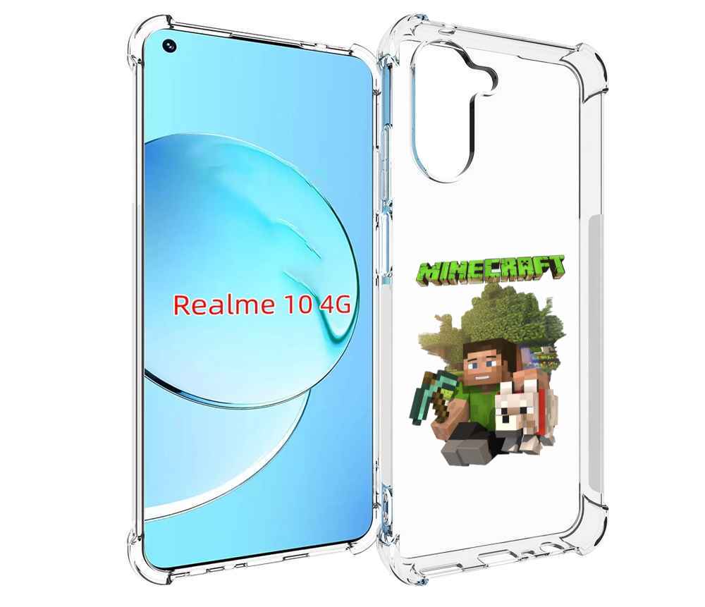 

Чехол MyPads Майнкрафт детский для Realme 10, Прозрачный, Tocco