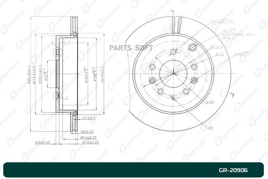 

Диск Тормозной Вентилируемый G-Brake Gr-20906 1Шт GBRAKE GR20906
