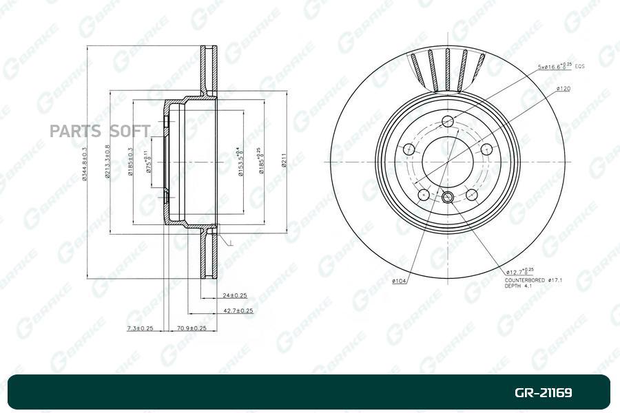 

Диск Тормозной Вентилируемый G-Brake Gr-21169 1Шт GBRAKE GR21169