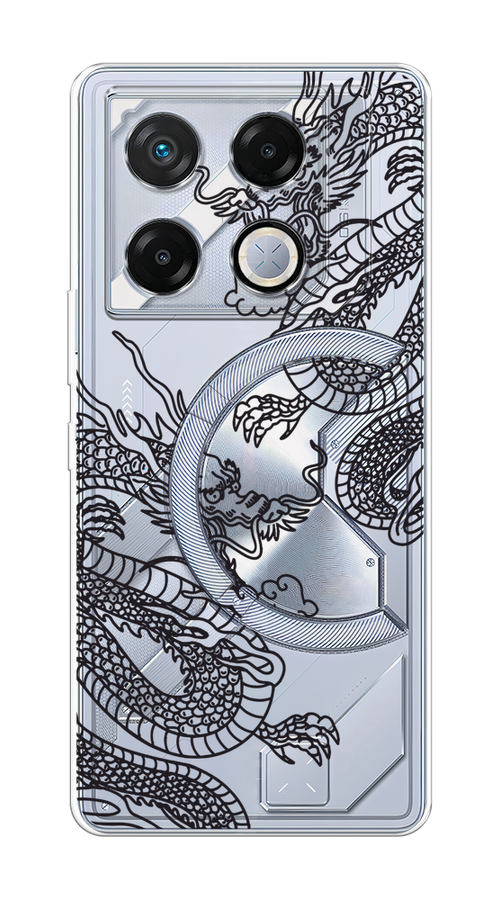 

Чехол на Infinix GT 20 Pro "Два китайских дракона", Серый;черный, 3106250-1