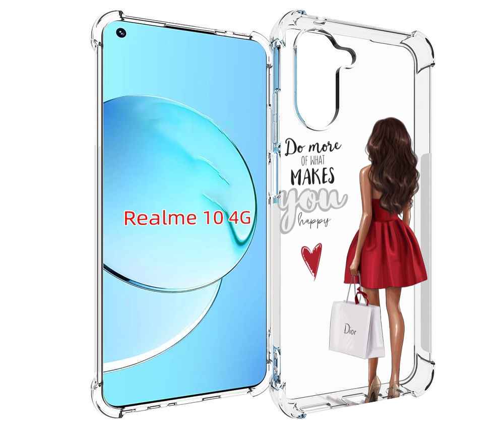 

Чехол MyPads Маленькие-радости женский для Realme 10, Прозрачный, Tocco