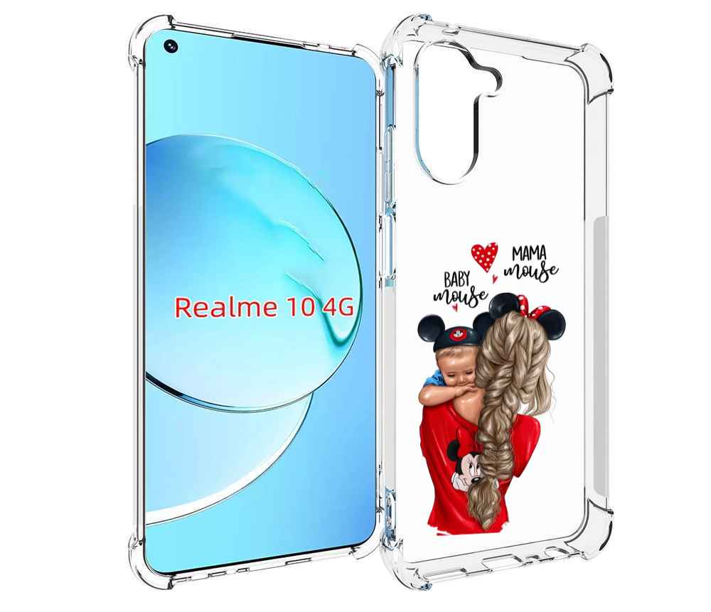 

Чехол MyPads Мама-маус женский для Realme 10, Прозрачный, Tocco
