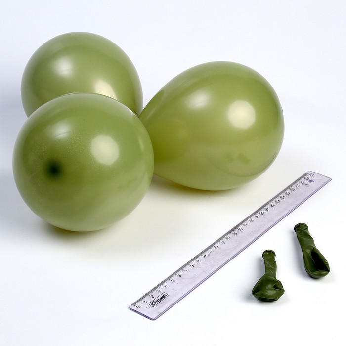 

LETI Шар латексный 5“, пастель, набор 100 шт, цвет зеленый авокадо ( avocado green)