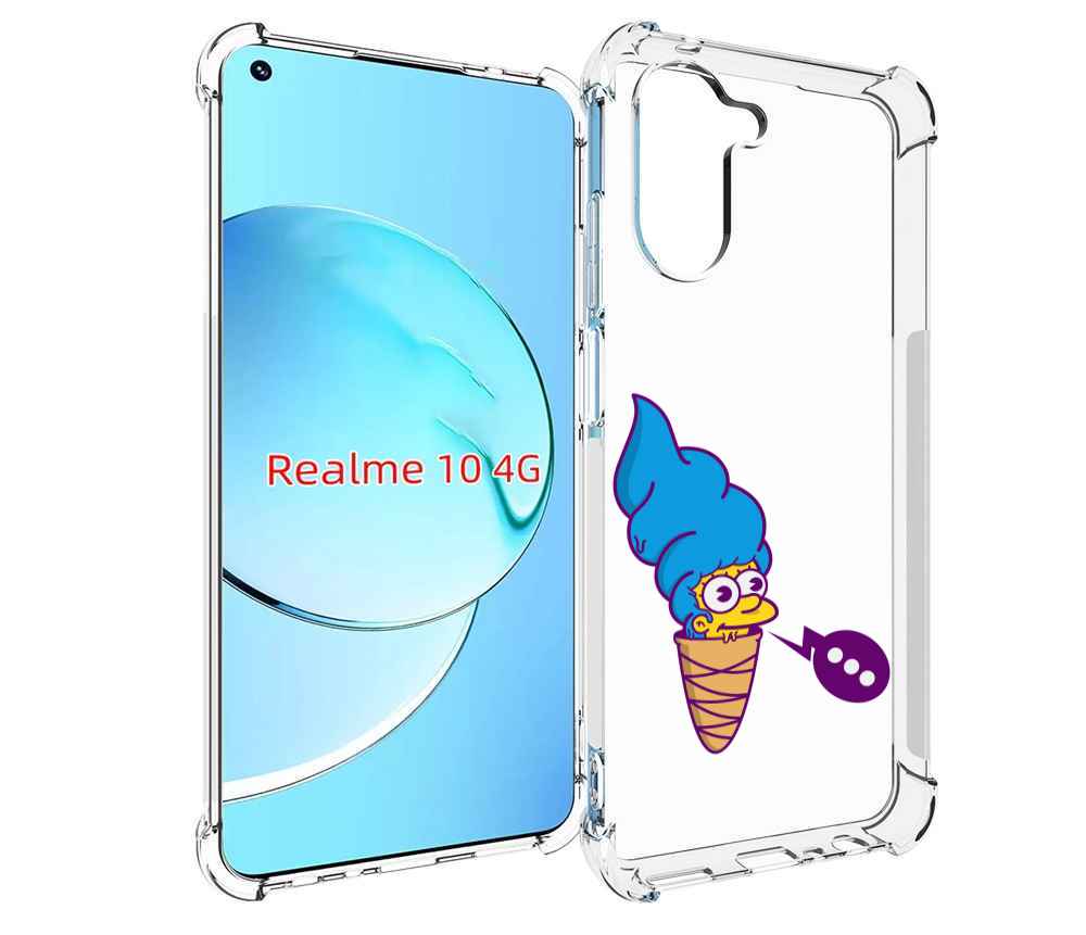 

Чехол MyPads Мардж-рожок для Realme 10, Прозрачный, Tocco