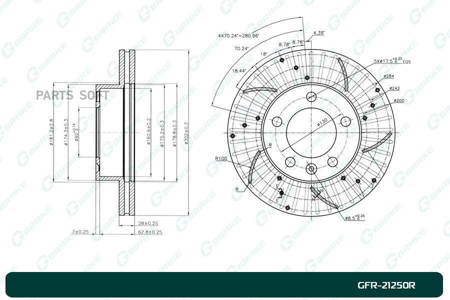 

Диск Тормозной Вентилируемый Перфорированный G Brake Gfr 21250R Правый 1Шт GBRAKE GFR21250