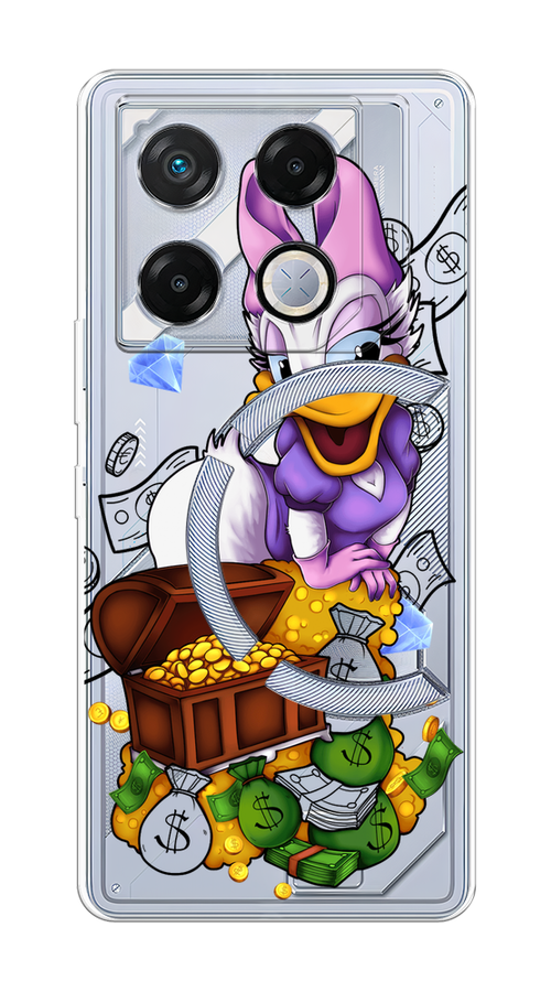 

Чехол на Infinix GT 20 Pro "Rich Daisy Duck", Коричневый;белый;фиолетовый, 3106250-1