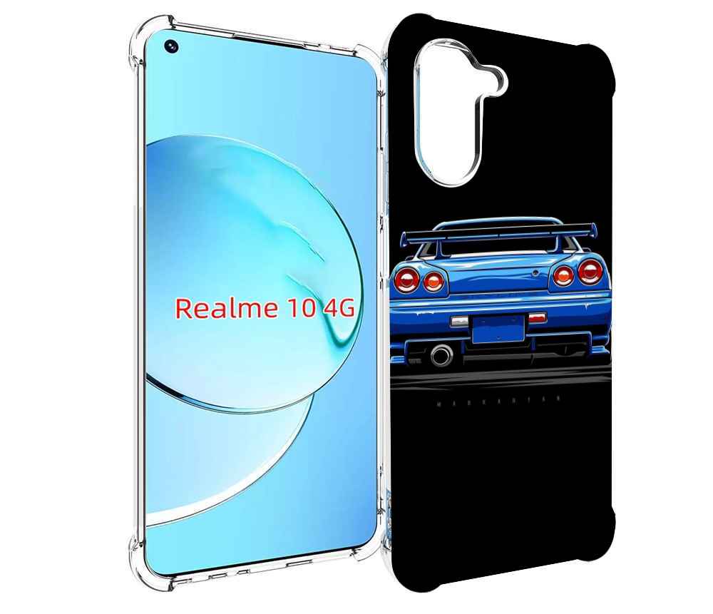 

Чехол MyPads Машина-синяя мужской для Realme 10, Прозрачный, Tocco