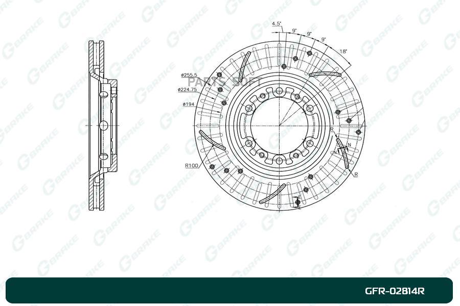 

Диск Тормозной Перфорированный Вентилируемый G Brake Gfr 02814R Правый 1Шт GBRAKE GFR02814