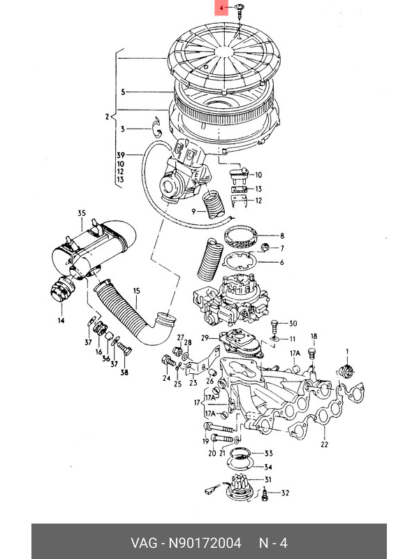 Саморез [Org] VAG  N90172004