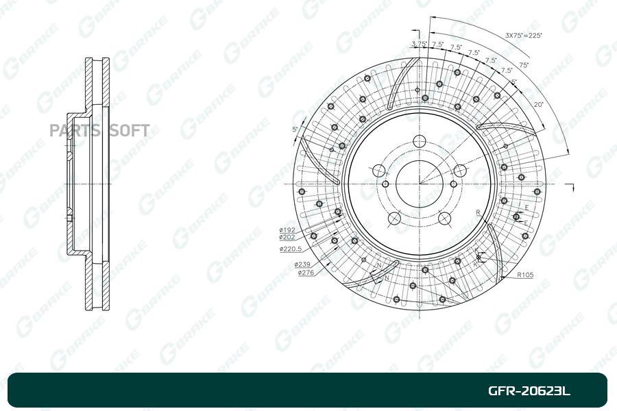 

Диск Тормозной Перфорированный Вентилируемый G-Brake Gfr-20623L Левый 1Шт GBRAKE GFR20623L