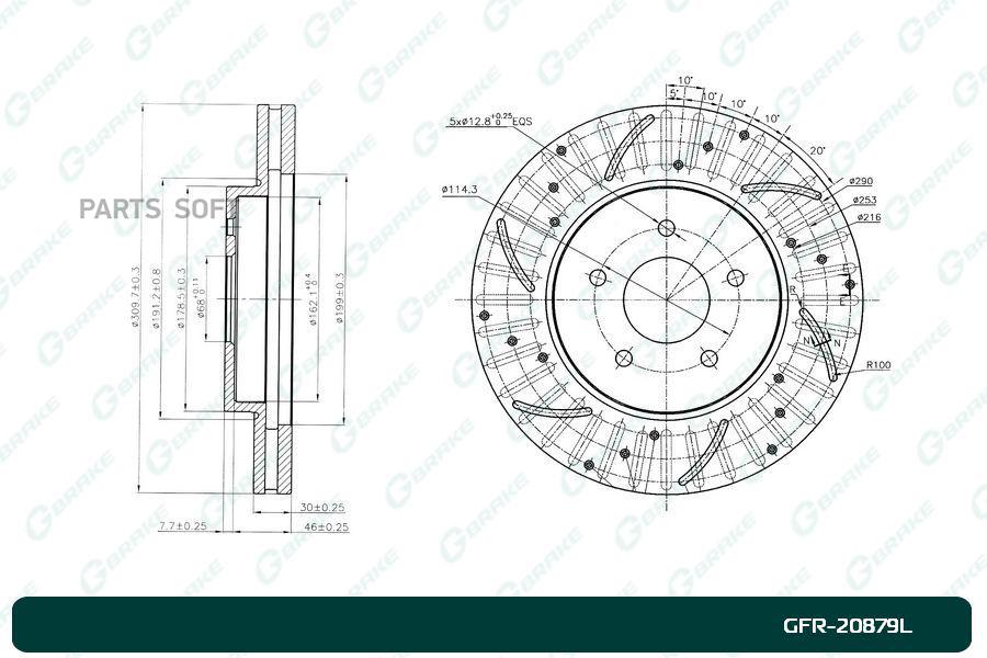 

Диск Тормозной Перфорированный Вентилируемый G-Brake Gfr-20879L Левый 1Шт GBRAKE GFR20879L