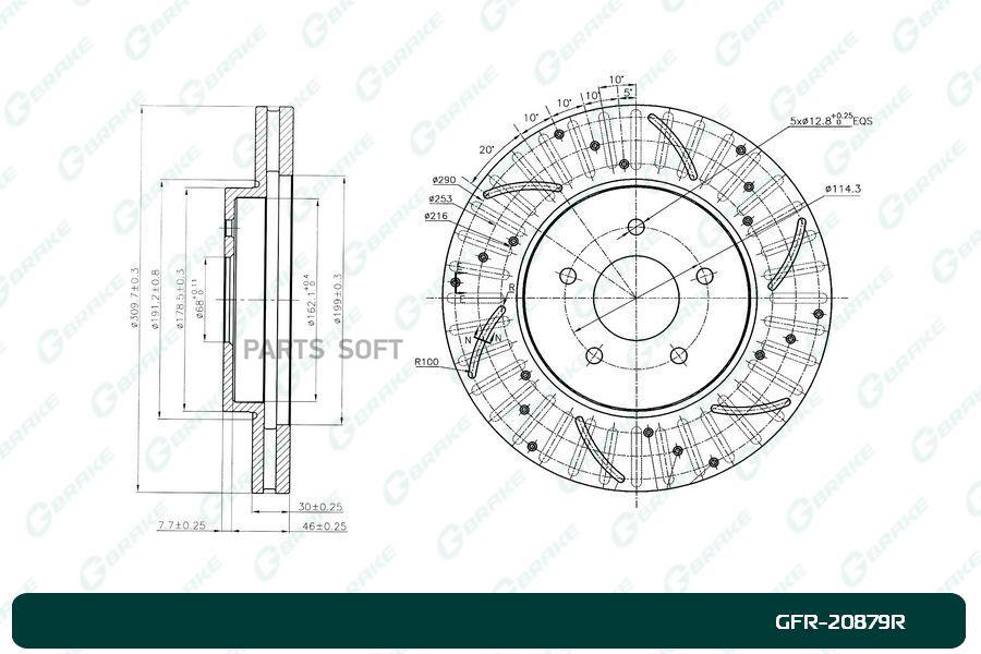 

Диск Тормозной Перфорированный Вентилируемый G-Brake Gfr-20879R Правый 1Шт GBRAKE GFR20879