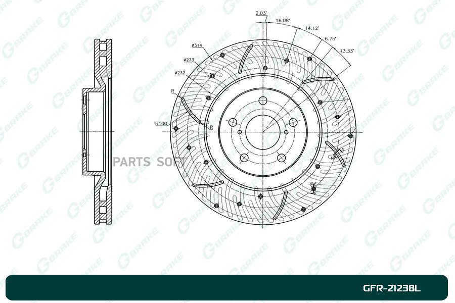 

Диск Тормозной Перфорированный Вентилируемый G-Brake Gfr-21238L Левый 1Шт GBRAKE GFR21238L