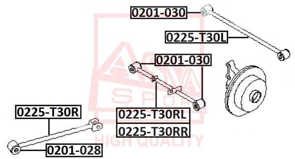 

Тяга задняя поперечная правая NISSAN NISSAN X-TRAIL NT30 PNT30 T30