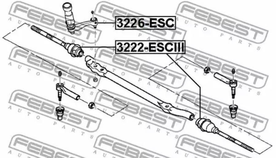 

FEBEST '3226ESC Сошка рулевая 1шт