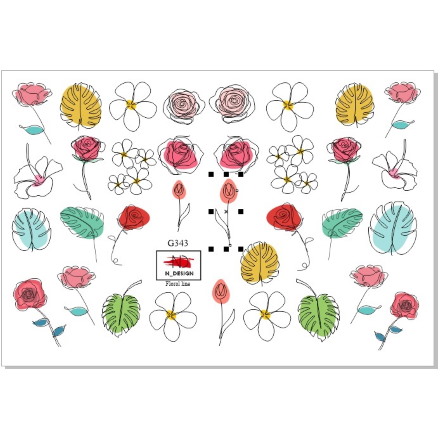 

Набор, N-DESIGN, Слайдер-дизайн G-343, Floral Line, 2 шт.