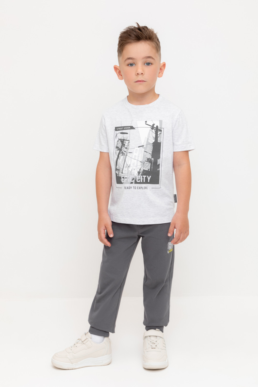 

Брюки детские CROCKID М 2941, серый, 116, М 2941