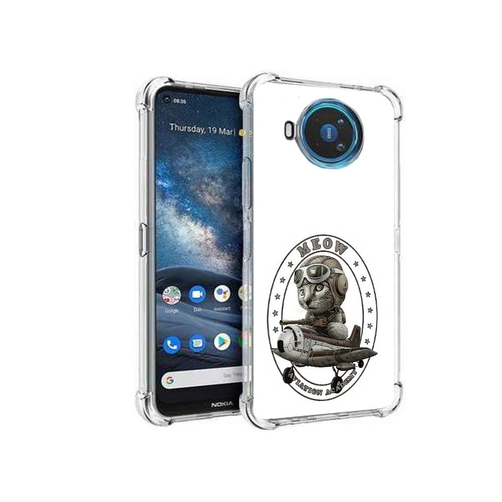 

Чехол MyPads Tocco для Nokia X100 кот в самолете (PT227057.109.395), Прозрачный, Tocco