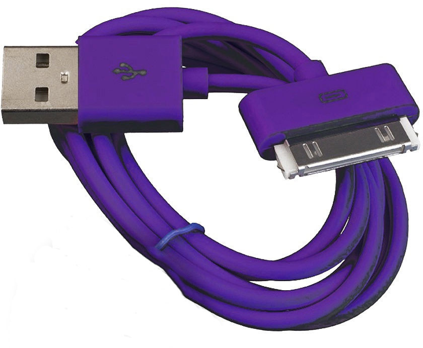 фото Usb-кабель для apple 30-pin rhds (фиолетовый) gsmin