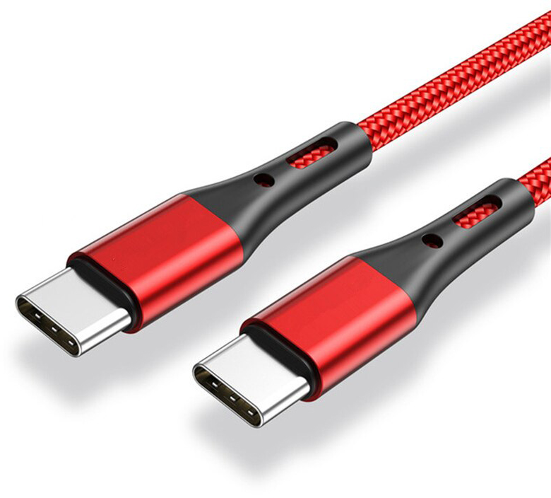 фото Кабель usb type-c - usb type-c gsmin a29 с поддержкой pd в оплетке (1м) (красный)