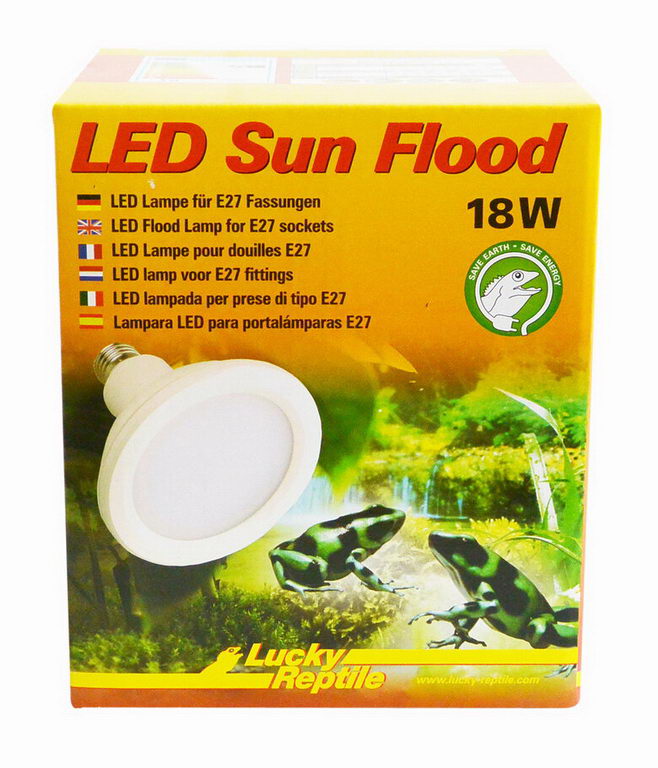 фото Светодиодная лампа для террариума lucky reptile led sun flood, 18 вт