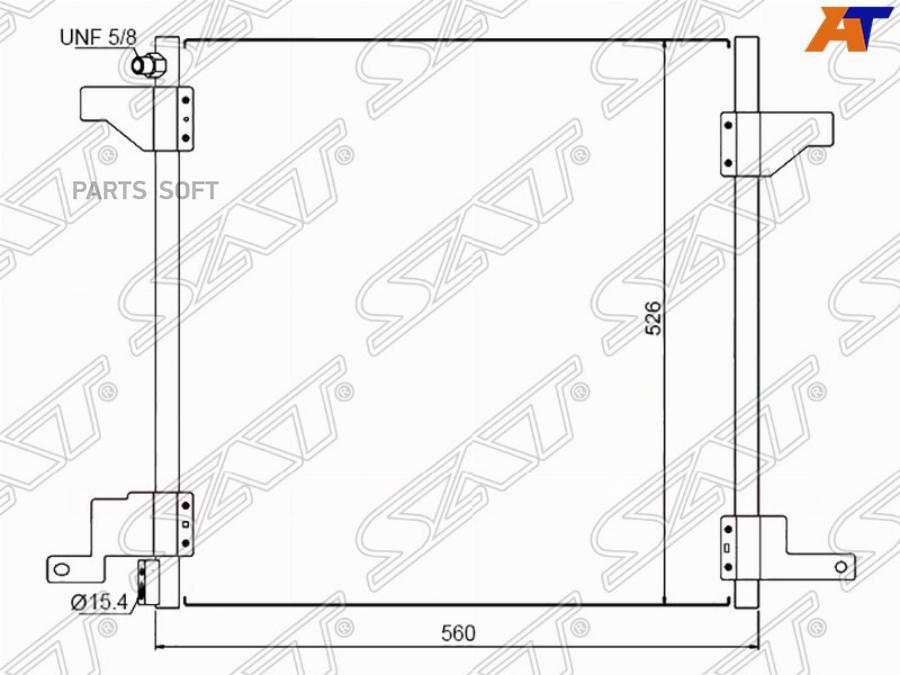 

SAT ST-MB05-394-A0 Радиатор кондиционера MERCEDES M-CLASS W163 2.3/3.2/4.3 98-04 1шт