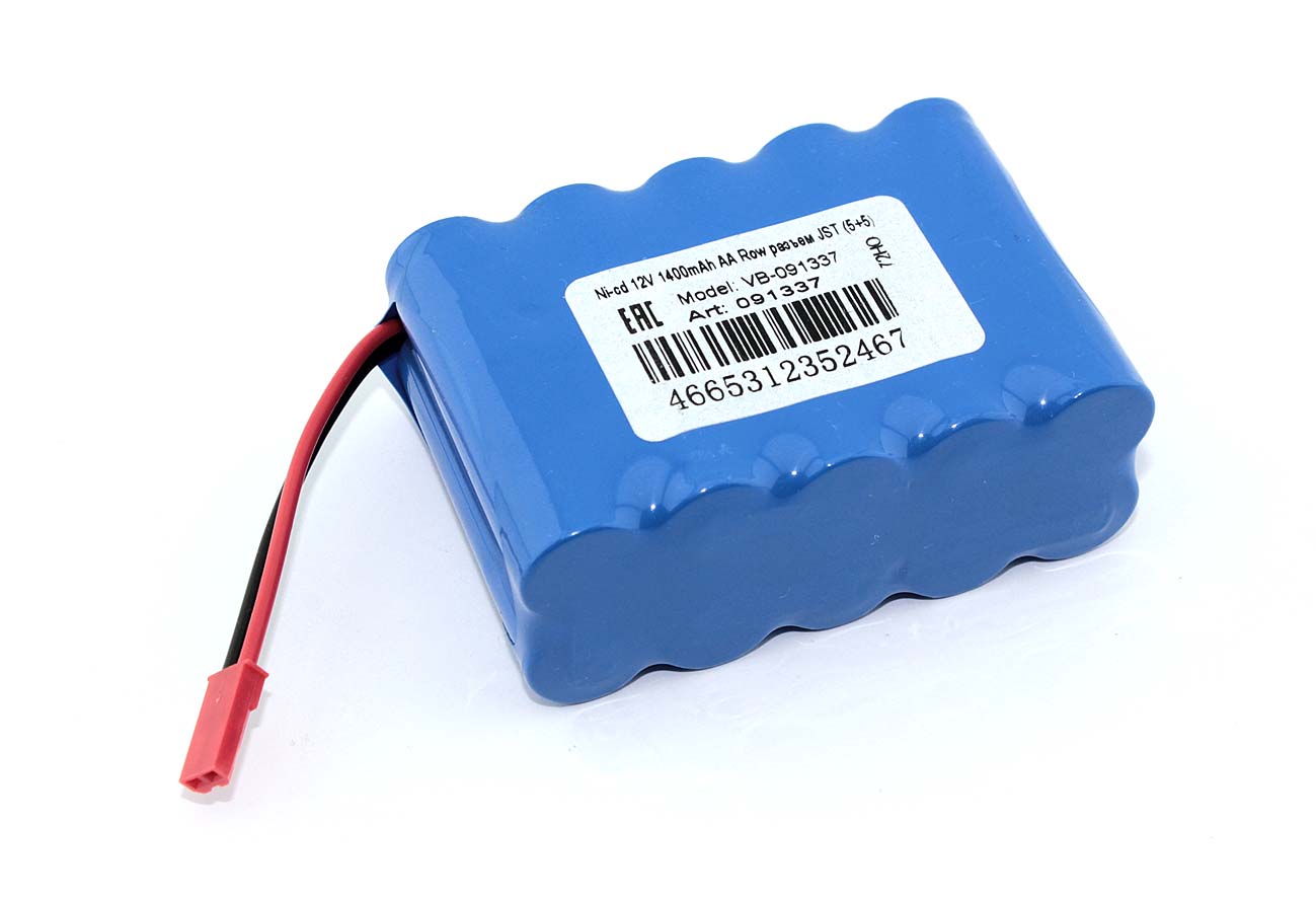 Аккумулятор Ni-cd 12V 1400mAh AA Row разъем JST (4+4