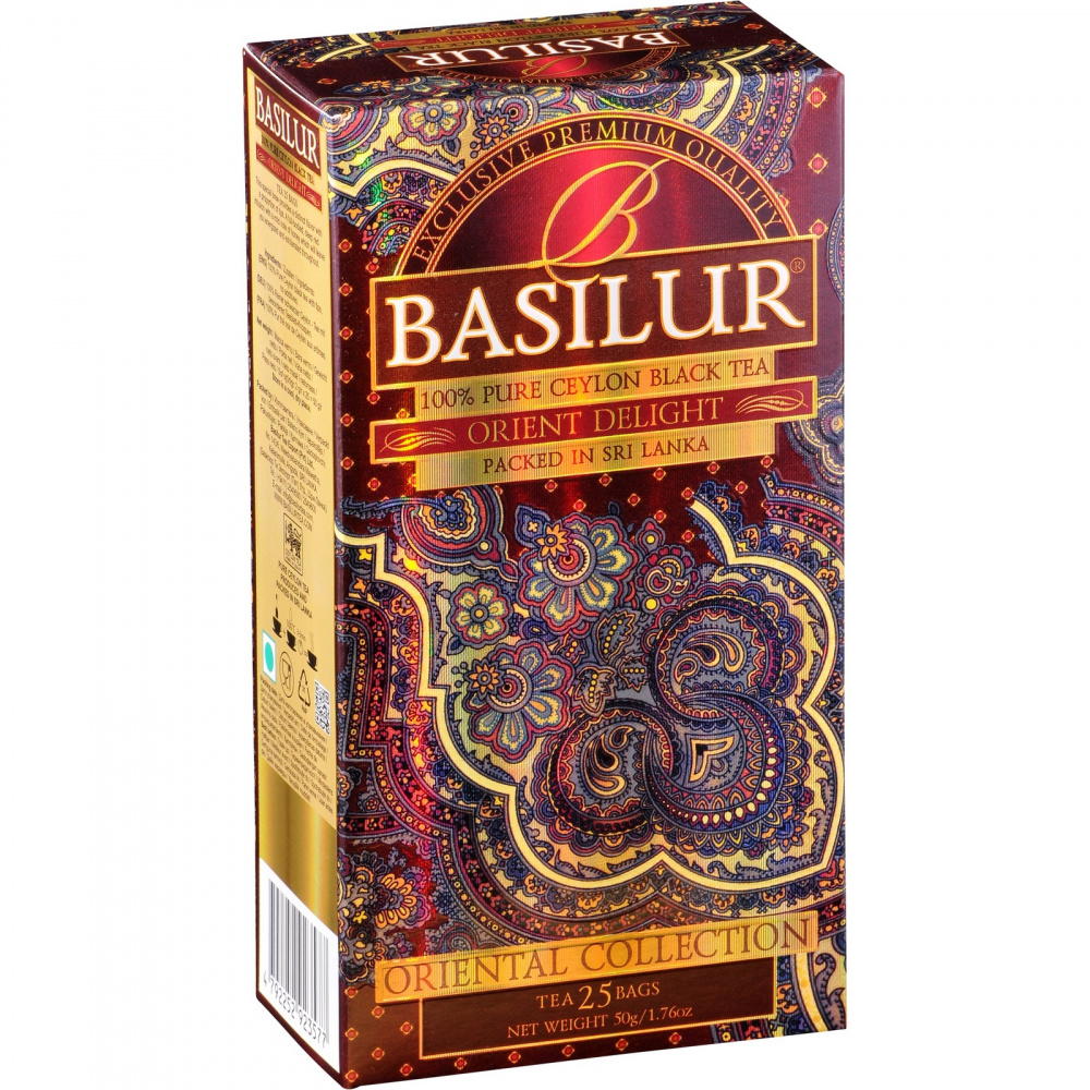 фото Чай basilur oriental delight, черный, 25 пакетиков