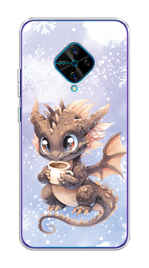 

Чехол Awog на Vivo V17/Y9s "Дракончик с кружкой тёмный", Бежевый;розовый;серый, 262450-1