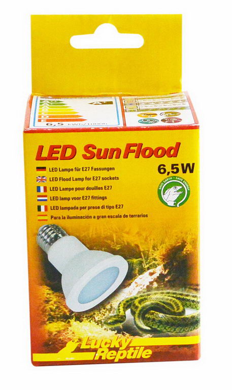 фото Светодиодная лампа для террариума lucky reptile led sun flood, 6,5 вт