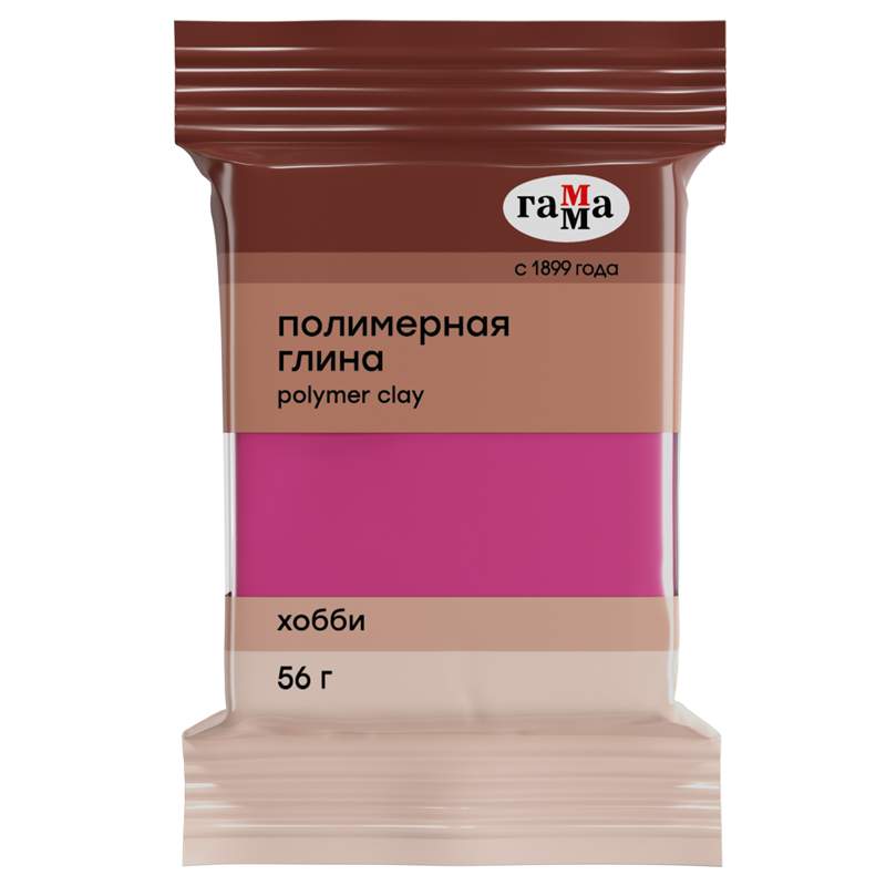 

Полимерная глина Гамма арт. 305081, 56 г., фуксия, 5 шт., Розовый