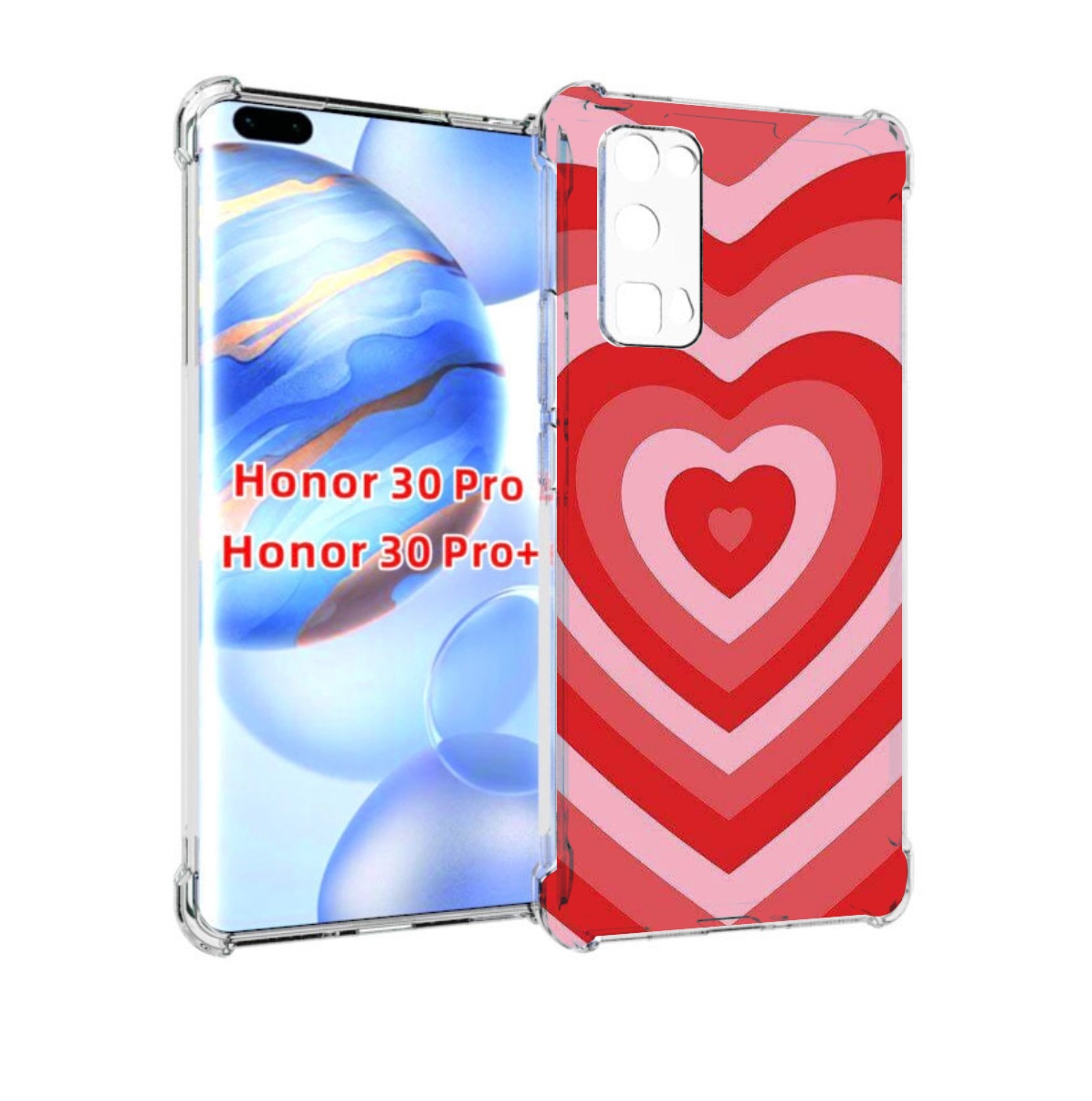 

Чехол бампер MyPads завораживающее сердце женский для Honor, Прозрачный, Tocco