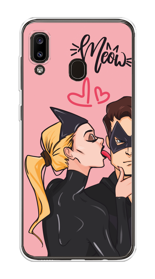 

Чехол Awog на Samsung Galaxy A30/A20 "Kiss of Cat Woman", Розовый;черный;бежевый, 27650-1