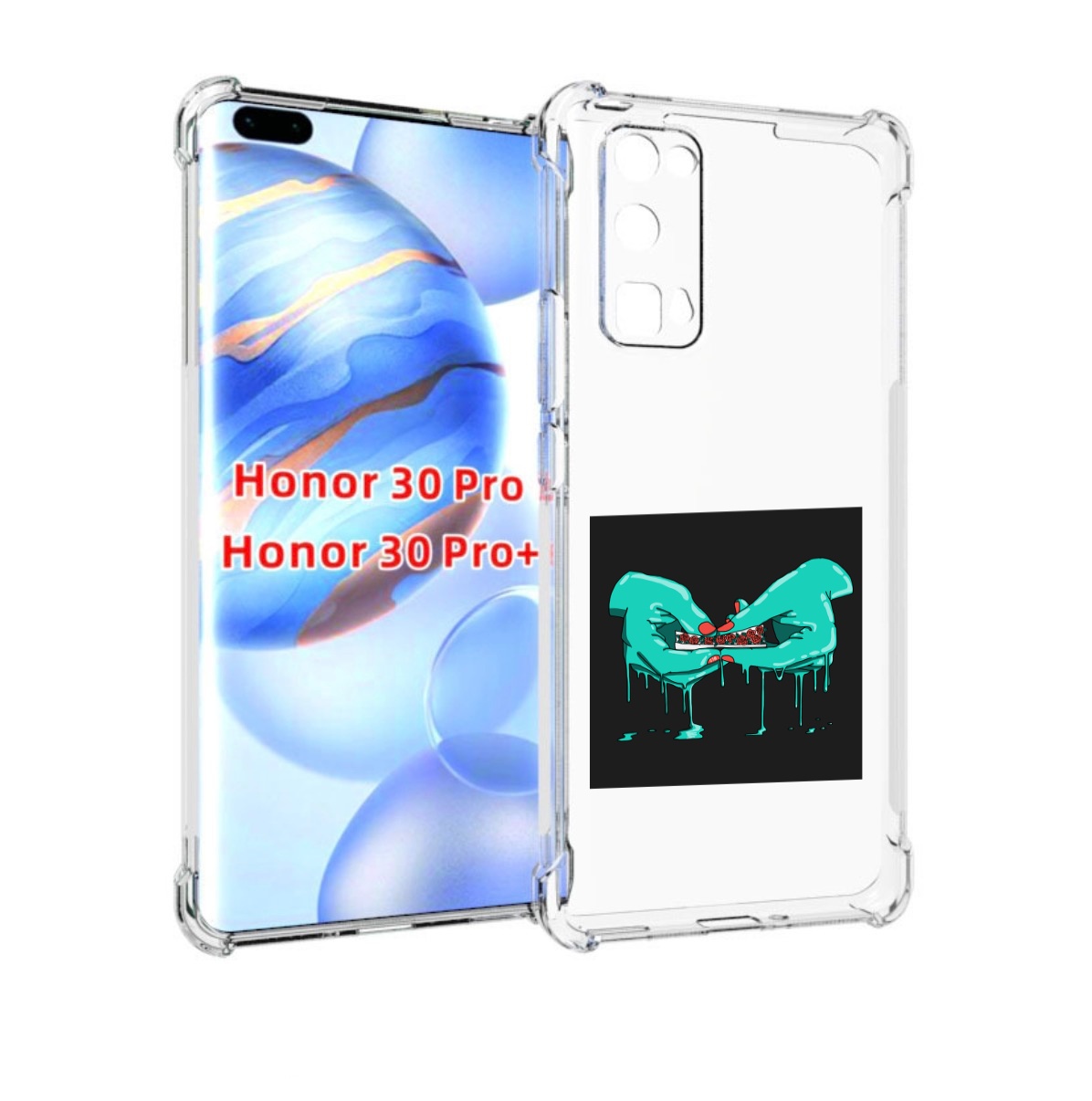 

Чехол бампер MyPads закручиваю-розочки для Honor 30 Pro, Прозрачный, Tocco