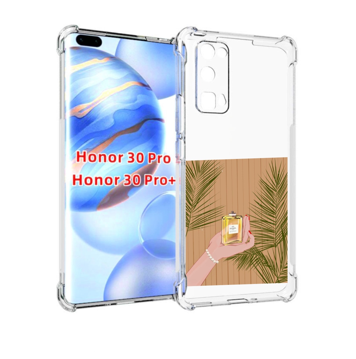 

Чехол бампер MyPads запах-шанель-номер-5 для Honor 30 Pro, Прозрачный, Tocco