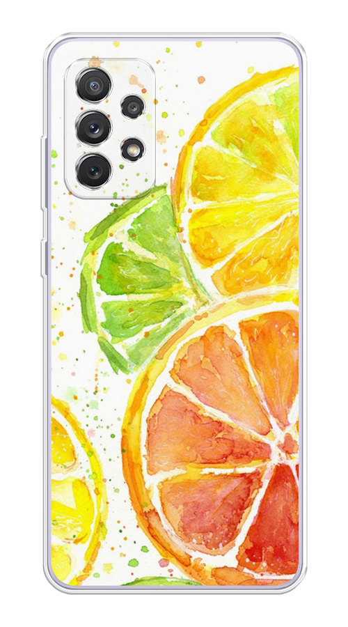 

Чехол на Samsung Galaxy A73 "Цитрусовые", Белый;желтый;красный;зеленый, 2104650-1